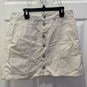 White Jean Skirt